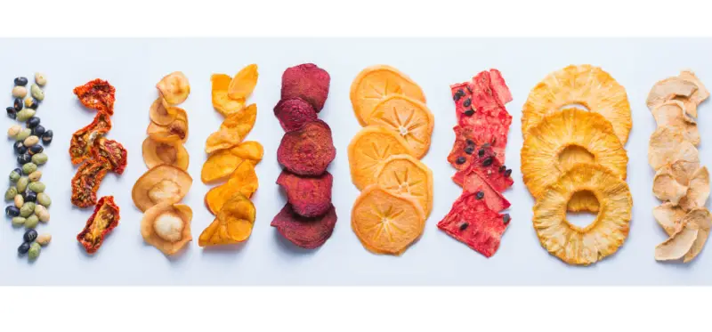 dehydrated fruit and vegetables