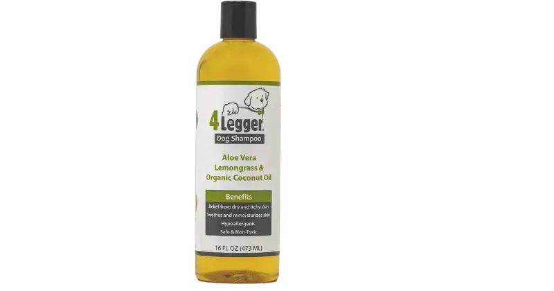 4-Legger Organic, Hypo-Allergenic, Lemongrass, and Aloe Dog Shampoo