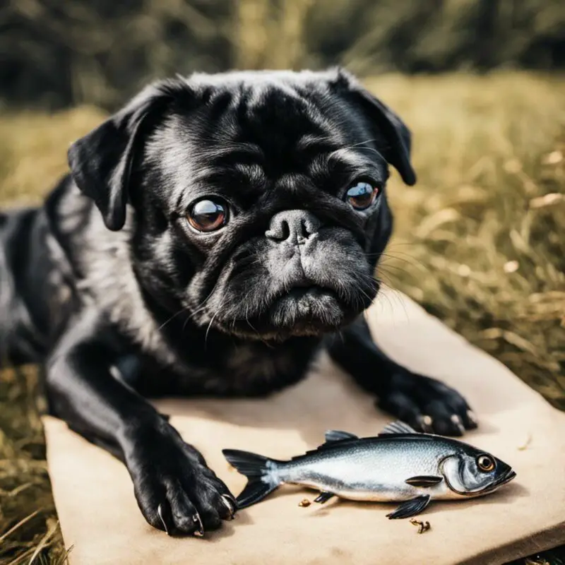 Can Pugs Eat Fish: black pug fish