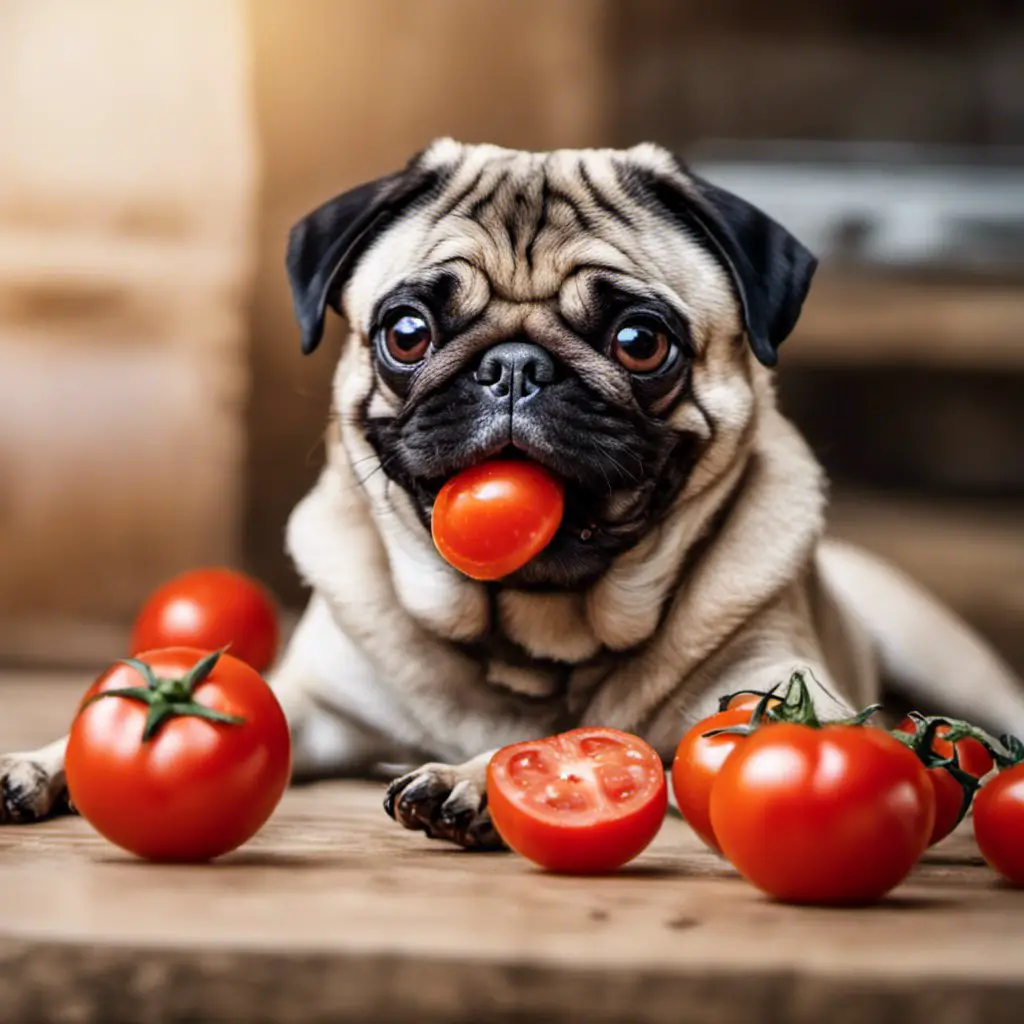 can pugs eat tomatoes