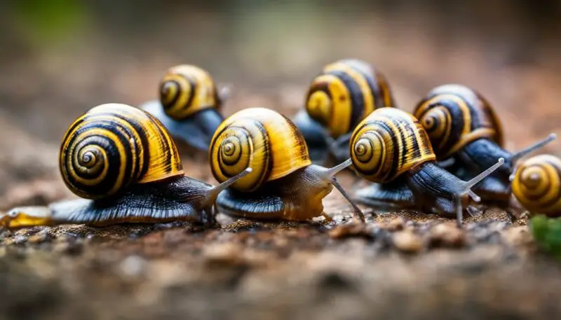 group of nertie snails